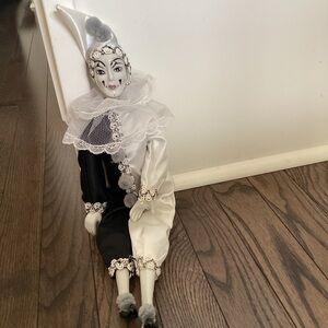 Black and White Harlequin Doll
